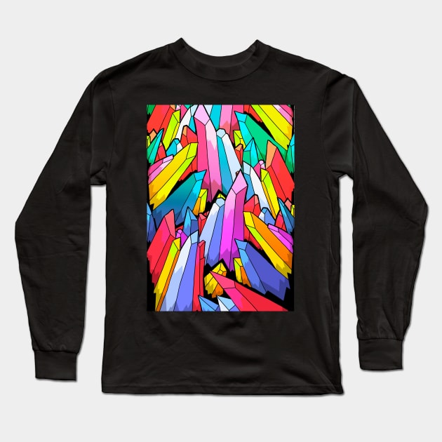 Crystal Forest Long Sleeve T-Shirt by Swadeillustrations